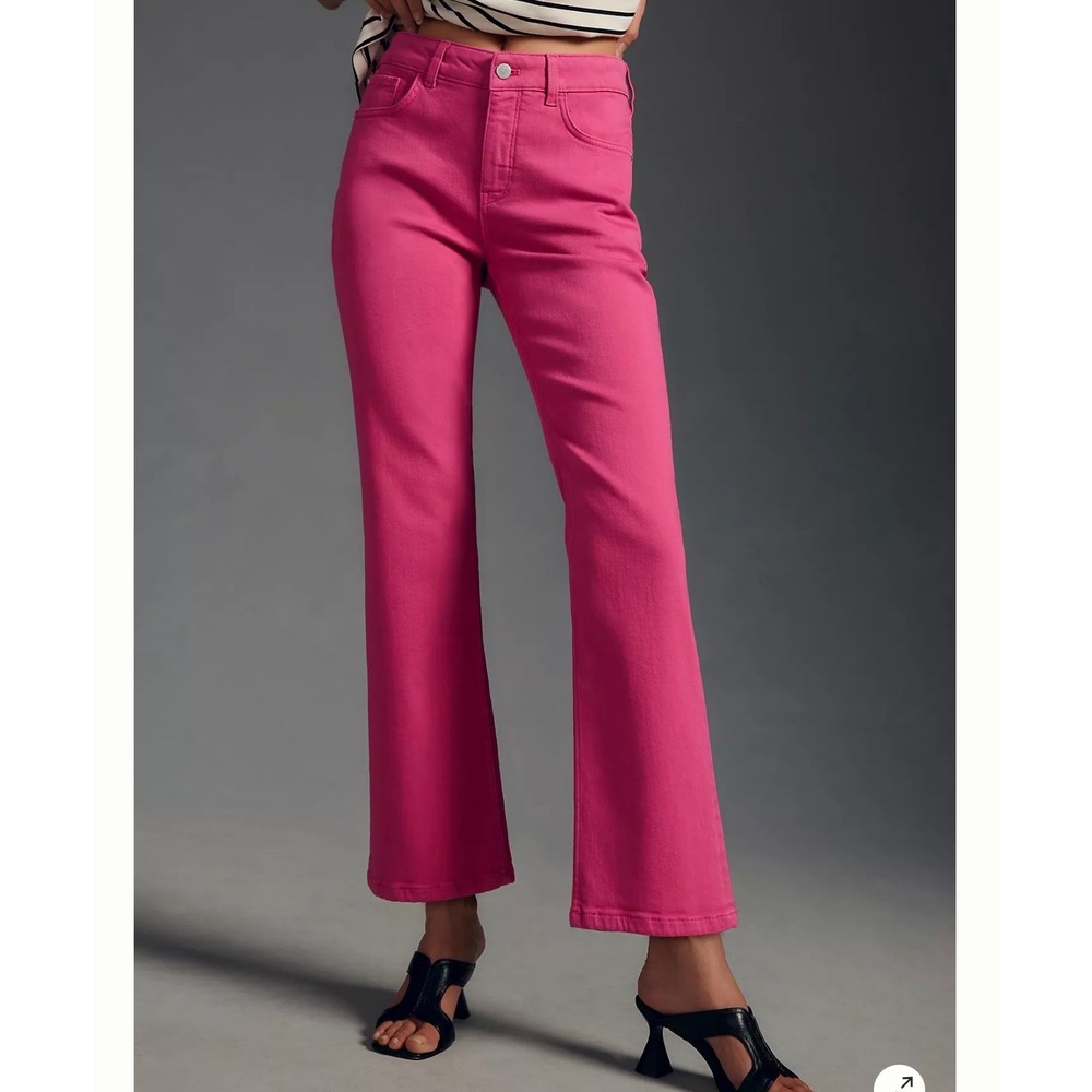 Pilcro Jeans Women 27 Pink High Rise Straight Leg Anthropologie NWT